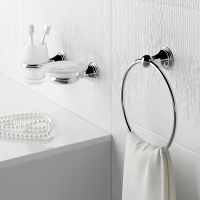 Venetian Wall Mounted Soap Dispenser - Chrome & White