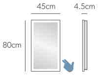 Aurora Back-Lit LED Bathroom Mirror with Shaver Socket - 600 x 1200mm