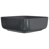 Gressingham 355mm Ceramic Round Washbowl & Waste - Marble Effect