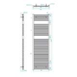 Hugo2 812 x 500mm Towel Radiator - Arabica - High Heat Output - Tissino