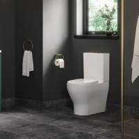 Idegem Rimless Closed Coupled Part Shrouded Toilet & Soft Close Seat