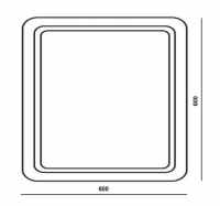 HIB Boundary 50 LED Mirror With Charging Socket, 700 x 500