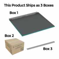 Abacus Infinity Wet Room Tray - Right Hand - 1200 x 1250mm