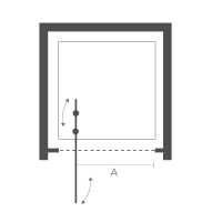 Jaquar One Door 900 x 1200mm Quadrant Shower Enclosure - Black Frame - Black Glass