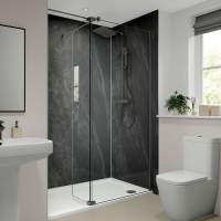 Multipanel Linda Barker Graphite Elements Shower Panels