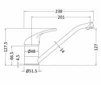 Dual-Lever Monobloc Kitchen Mixer Tap - Nuie