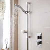 Round Shower Pack 3 - Allier Single Outlet Shower Valve & Rainfall Shower