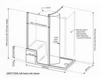 Aquadart 500mm Wetroom 8 Shower Screen 