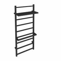 Launton Matt Anthracite Towel Rail 1200 x 500mm - Eastbrook