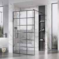 Aquadart 600mm Wetroom 10 Smoked Glass Shower Screen