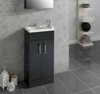 Elation Nara Tall Boy Bathoom Storage Unit - Graphite Gloss