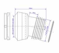 McAlpine 14 Degree Angle Rigid WC Connector - WC-CON7A