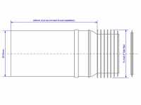 McAlpine Straight Extension Piece 90mm - WC-EXTB