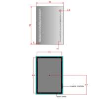 Tate Light Square Mirror 70 Black - 70x70cm