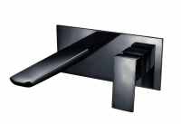 Nero Wall Mounted Basin Mixer Tap - Black Finish