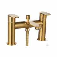 Burlington Claremont Traditional Monobloc Basin Tap - Black handles with Sprung Waste 