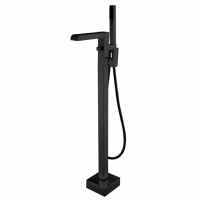 Niagara Soho Matt Black Square Waterfall Open Spout Freestanding Bath Shower Mixer Tap