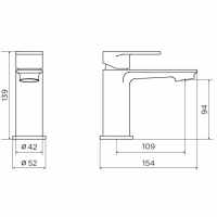 Niagara Albury Brushed Nickel Bath Shower Filler Tap