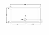 Deluxe 1600 x 900mm Rectangular Tray & Free Chrome Waste