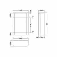 Venetian 500mm Toilet Unit - White Gloss