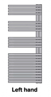 Eastbrook Wingrave 1200 x 400 Curved Chrome Towel Radiator