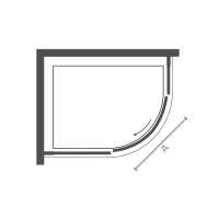 Sommer8 900 x 760mm Single Door Offset Quadrant Shower Enclosure