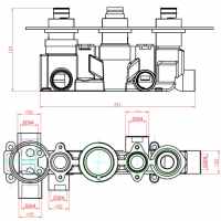 Sagittarius Bari Concealed Thermostatic Valve 2 Way Diverter 