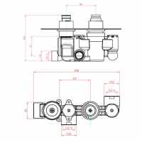 Sagittarius Axis Concealed Thermostatic Valve 3 Way Diverter