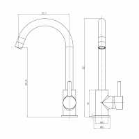 Richmond Monobloc Kitchen Mixer Tap - Brushed Nickel - Signature Series