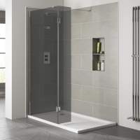 Aquadart 600mm Wetroom 10 Smoked Glass Shower Screen