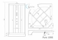 Vidalux Hydro Plus 800 Hydro Massage Shower Cabin - 800 x 800mm