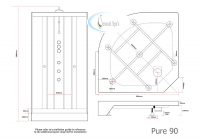 Insignia Showers PR11R -O Premium Shower Hydro Massage Cabin 1100 x 700mm - Right Hand