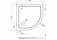 Nuie 700 x 700 Quadrant Shower Tray - FREE Waste