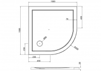 Ultra-Slim 900 x 900mm Quadrant Shower Tray