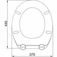 PP D twentyONE Toilet Seat in White - 87390 - Euroshowers