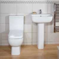 Shetland Bathroom Suite, 600mm Basin, Close Coupled Toilet & 1620 Freestanding Bath