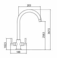 Richmond Monobloc Kitchen Mixer Tap - Chrome - Signature Series