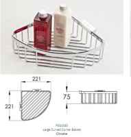 Inda Hotellerie Grab Bar with Corner Shower Basket  A04620