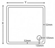 Nuie 1000 x 1000 Square Shower Tray - FREE Waste