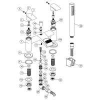 Washington Exposed Thermostatic Shower Column with Fixed Head and Bath Spout - RAK Ceramics