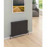 Eastbrook Rubano 600 x 1103mm Horizontal Designer Radiator - Matt Anthracite