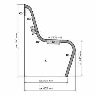 Jackoboard Steam & Wet Room Shower Bench Seating Curved Kit - 1200mm