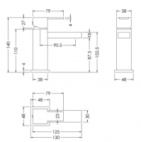 Parade 550mm, White, Toilet Unit - Nuie