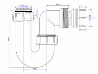 McAlpine WM11 Sink Trap with Twin Domestic appliance nozzels