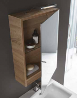 Elation Eko 450mm Mirror Wall Unit - Bardolino Oak