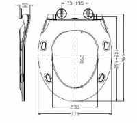 D ONE Toilet Seat in White - 86511 - Euroshowers