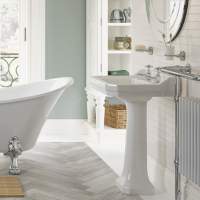 Bayswater Porchester 600mm 1 Tap Hole  Basin & Full Pedestal