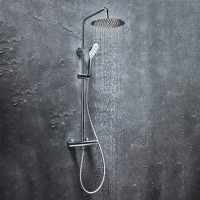 Spey Series 2 Black Dual Head Thermostatic Shower Kit - Highlife Bathrooms