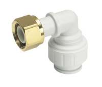 JG Speedfit 15mm x 1/2" Bent Tap Connector Brass Nut  - Singles