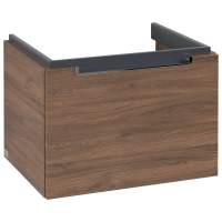 Villeroy & Boch Avento 340mm Right Hand 1 Door Bathroom Vanity Unit And Left Hand Basin - Nordic Oak